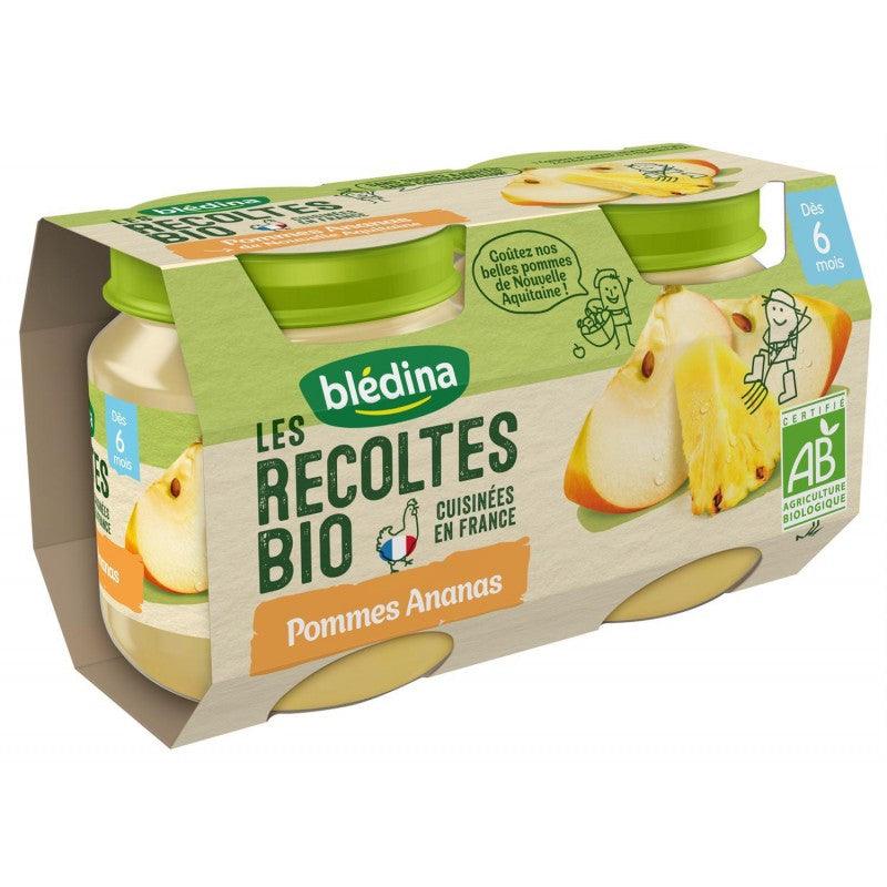BLÉDINA Les Récoltes Bio Pots Pommes Ananas Dès 6 Mois 2X130G - Marché Du Coin