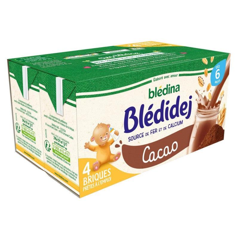 BLÉDINA Blédina Blédidej Brique De Lait Et Céréales Saveur Cacao 4X250Ml Dès 6 Mois - Marché Du Coin