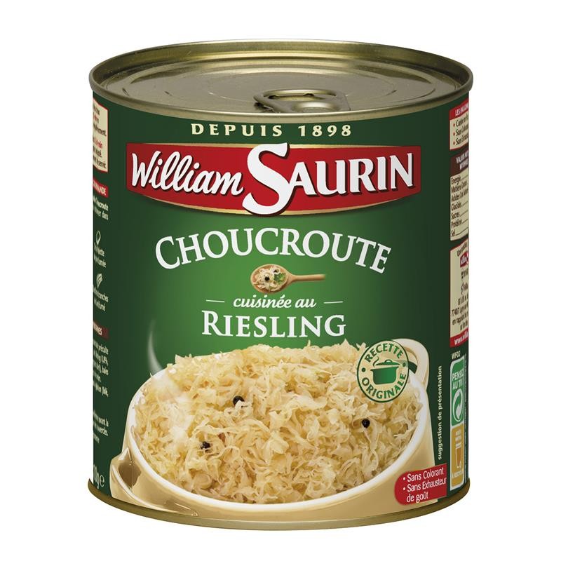 WILLIAM SAURIN Choucroute Au Riesling 810G - Marché Du Coin