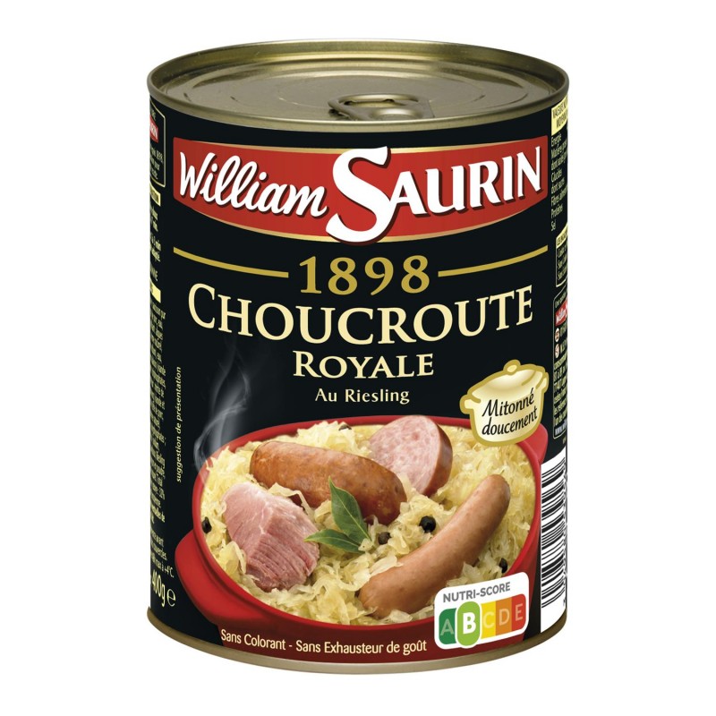 WILLIAM SAURIN 1898 Choucroute Royale Au Riesling - Plat Cuisiné 400G - Marché Du Coin