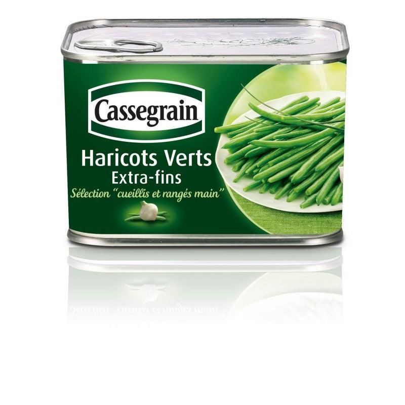 CASSEGRAIN Haricots Verts Extra Fins Cuilles Et Rangés Main 390G - Marché Du Coin