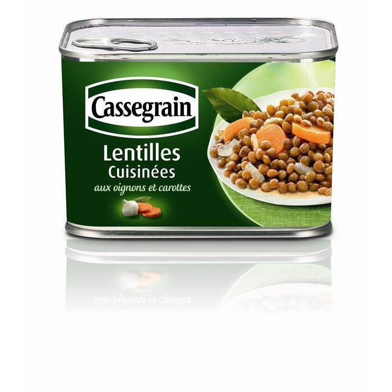 CASSEGRAIN Lentilles Cuisinées Aux Oignons Et Carottes 460G - Marché Du Coin