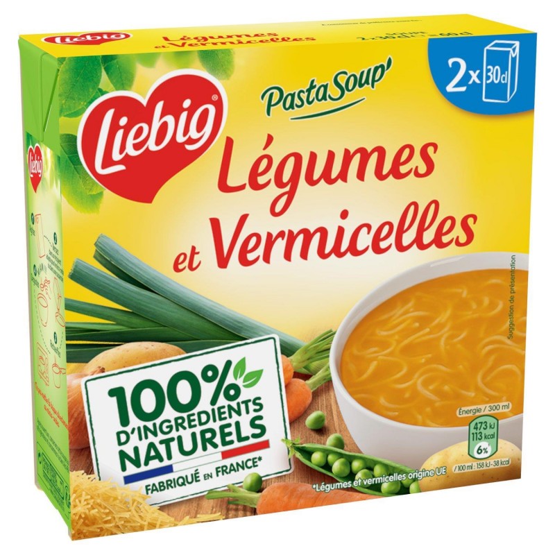 LIEBIG Pasta Soup' Farandole De Petits Légumes Et Pates 2X30Cl - Marché Du Coin