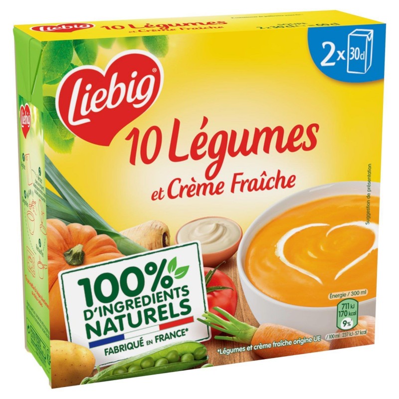 LIEBIG Velouté 10 Légumes À La Crème Fraiche 2X30Cl - Marché Du Coin