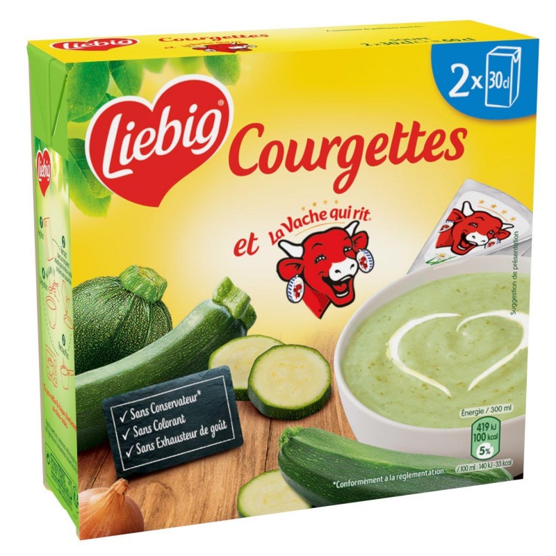 LIEBIG Courgettes Et La Vache Qui Rit Briques 600Ml - Marché Du Coin