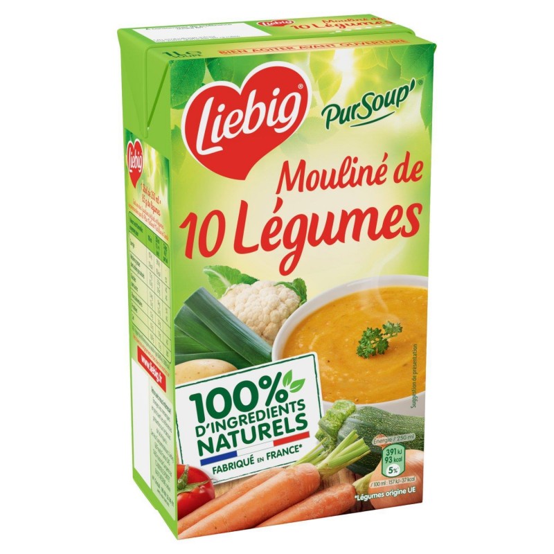 LIEBIG Pursoup Mouliné De 10 Légumes Variés 1L - Marché Du Coin