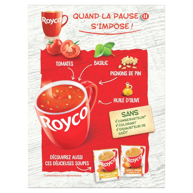 ROYCO Soupe Tomates, Basilic & Pignons De Pin 3X18G - Marché Du Coin