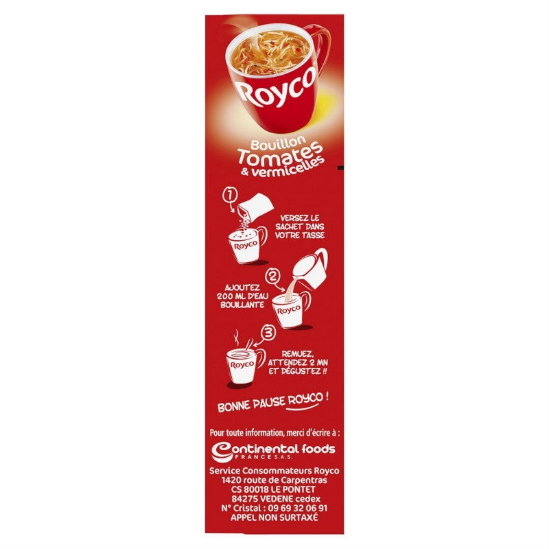 ROYCO Minute Soup Bouillon De Tomates Et Vermicelles 60G - Marché Du Coin