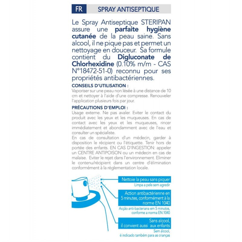 STERIPAN Spray Antiseptique Sans Gaz 100Ml - Marché Du Coin