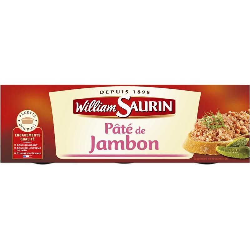 WILLIAM SAURIN Pâté De Jambon 230G - Marché Du Coin