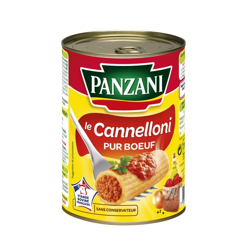PANZANI Cannelloni Pur Boeuf Francais - Plat Cuisiné 400G - Marché Du Coin