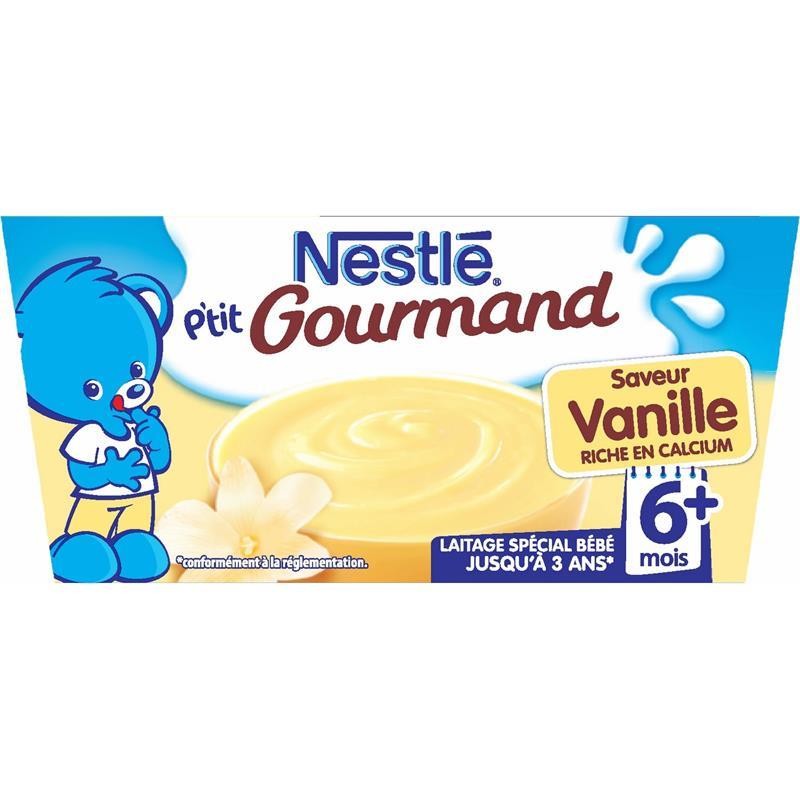NESTLÉ P'Tit Gourmand Crème Dessert Vanille Dès 6 Mois 4X100G - Marché Du Coin