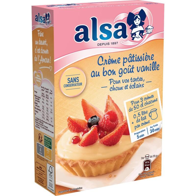 ALSA Préparation Crème Pâtissière 3 Sachets 390G - Marché Du Coin