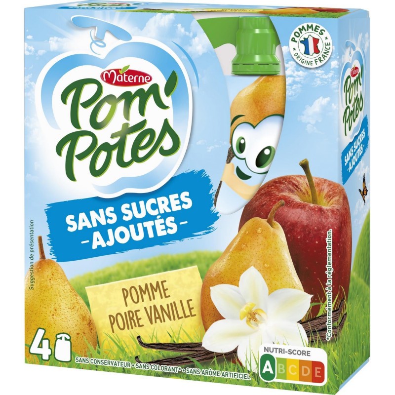 POM'POTES Sans Sucres Ajoutés Pomme Poire Vanille 360G - Marché Du Coin