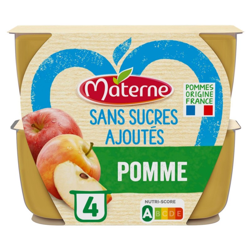 MATERNE Sans Sucres Ajoutés Pomme 400G - Marché Du Coin