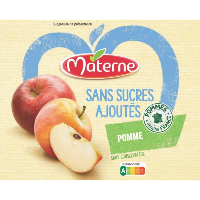 MATERNE Sans Sucres Ajoutés Pomme 400G - Marché Du Coin