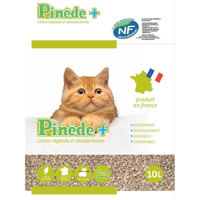 PINEDE PLUS Litière Pinède + Concassée Dans Sac Papier 10L - Marché Du Coin