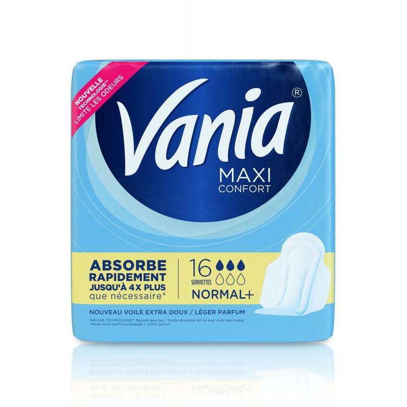 VANIA Maxi Serviettes Hygiénique Normale Plus 16 Serviettes - Marché Du Coin