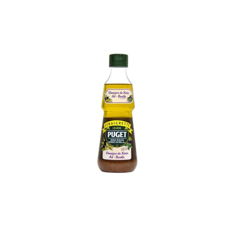 PUGET Vinaigrette Légère Biphasée Vinaigre De Xérès Ail Basilic 330Ml - Marché Du Coin