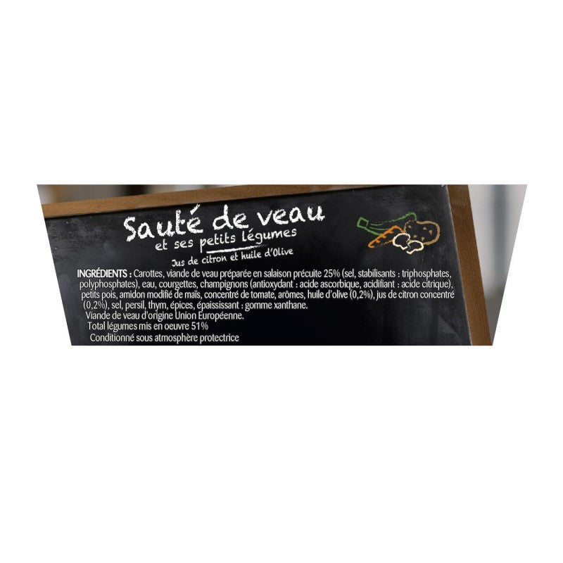 WILLIAM SAURIN Sauté De Veau Petits Légumes Jus De Citron Huile D'Olive - Assiette Micro-Ondes 280G - Marché Du Coin