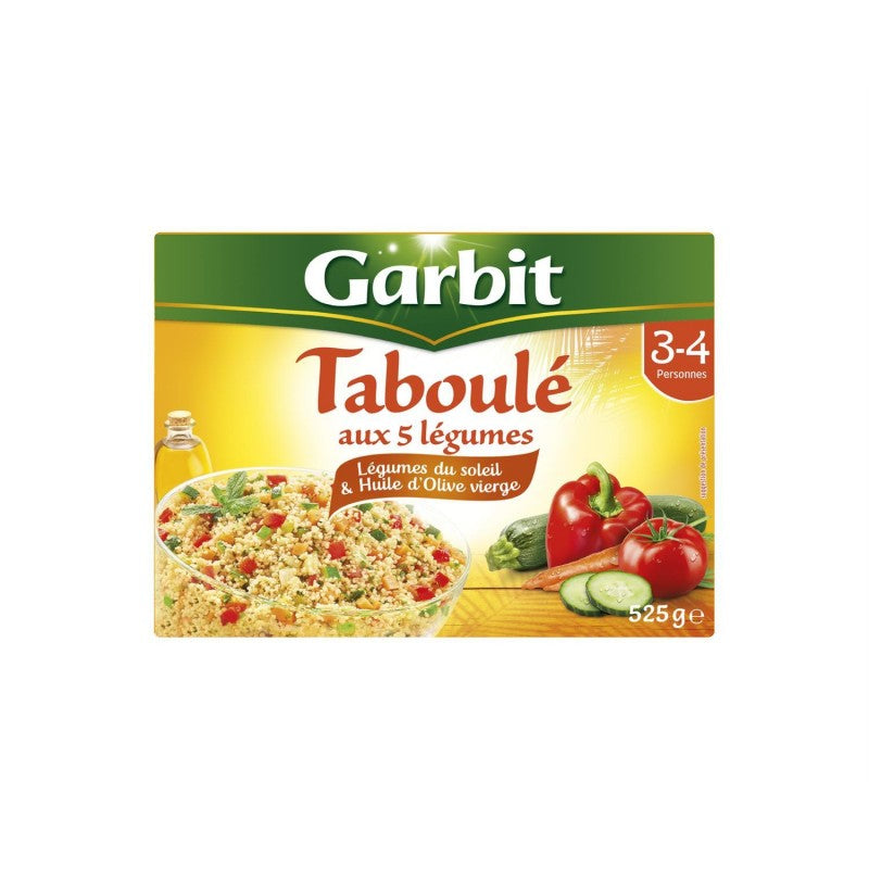 GARBIT Taboulé Aux 5 Légumes - Plat Cuisiné 3/4 Personnes 525G - Marché Du Coin
