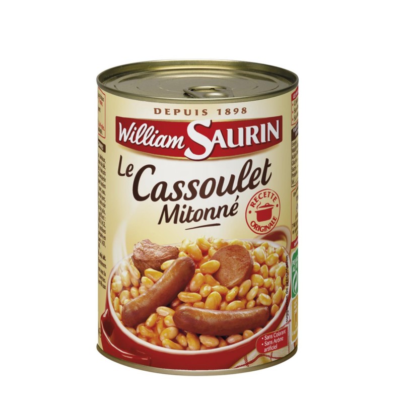 WILLIAM SAURIN Cassoulet Mitonné - Plat Cuisiné 420G - Marché Du Coin