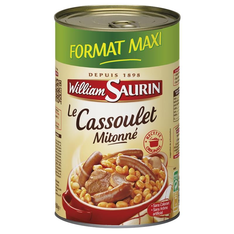WILLIAM SAURIN Cassoulet Mitonné - Plat Cuisiné 1,260Kg - Marché Du Coin