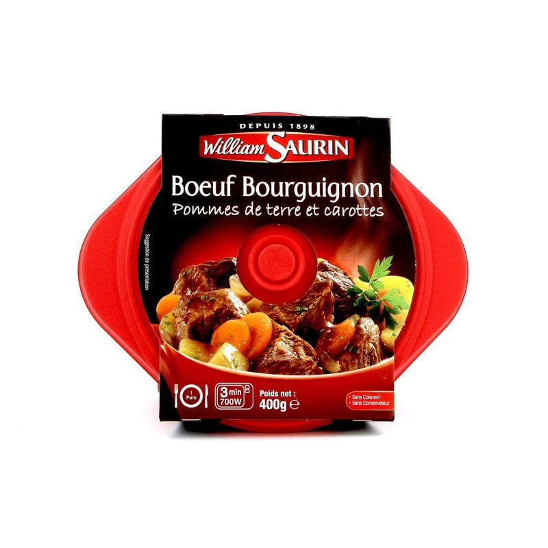 WILLIAM SAURIN Cocotte Boeuf Bourguignon Pommes De Terre Et Carottes - Plat Micro-Ondes 400G - Marché Du Coin
