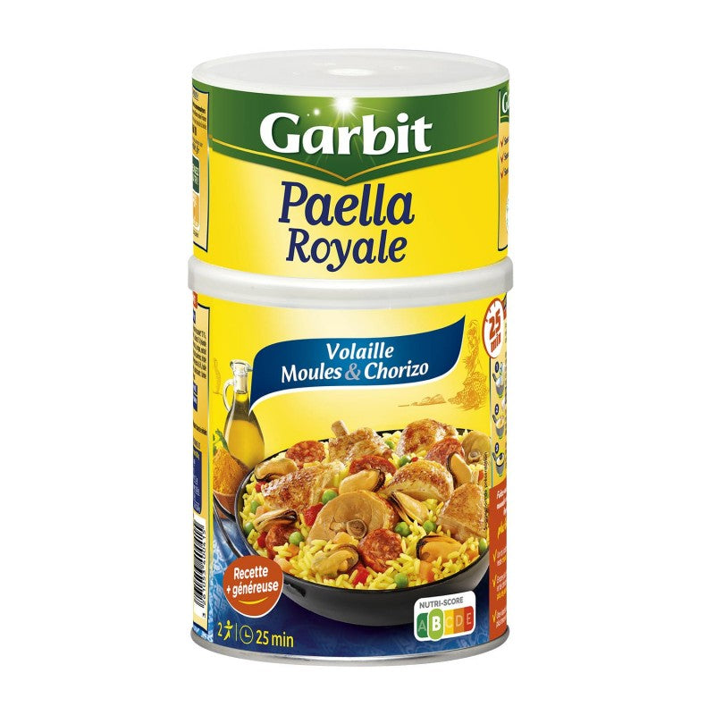 GARBIT Paëlla Royale Volaille Moules Chorizo - Plat Cuisiné 2/3 Personnes 940G - Marché Du Coin