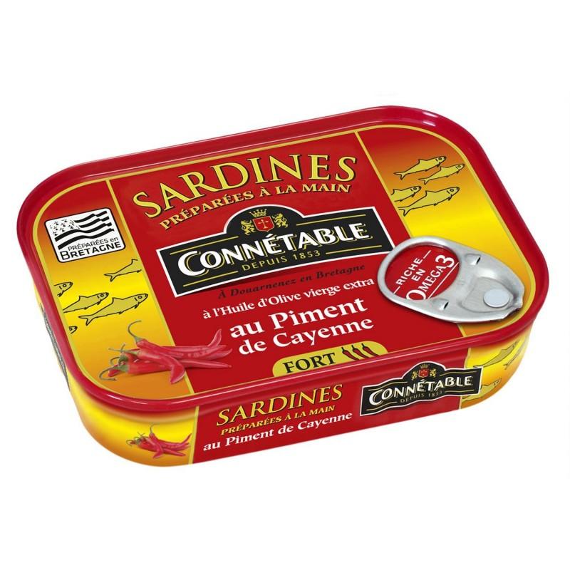 CONNÉTABLE Sardines À L'Huile D'Olive Et Piment De Cayenne 135G - Marché Du Coin