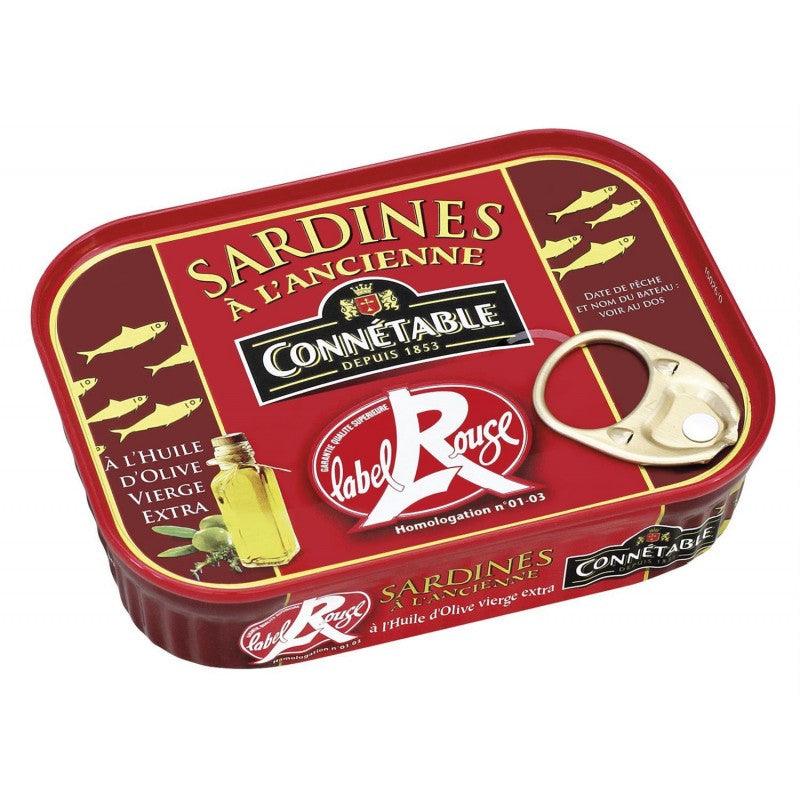 CONNÉTABLE Connétable Sardines À L'Huile D'Olive Vierge Extra Label Rouge 1/5 135G - Marché Du Coin
