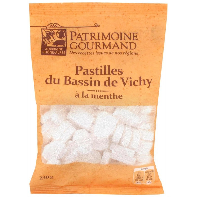 PATRIMOINE GOURMAND Pastille Du Bassin De Vichy Menthe 230G - Marché Du Coin