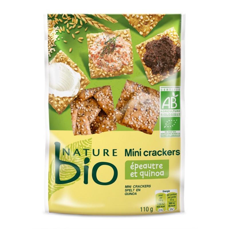 NATURE BIO Mini Crackers Épeautre Et Quinoa 110G - Marché Du Coin