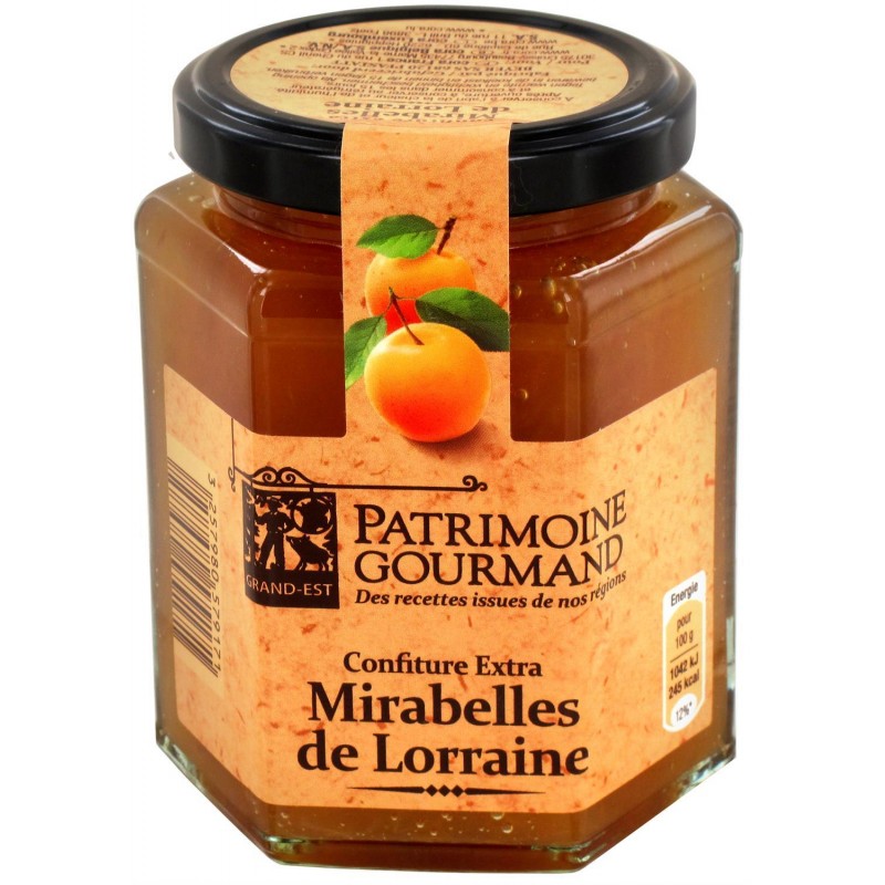 PATRIMOINE GOURMAND Confiture Extra Mirabelles De Lorraine 325G - Marché Du Coin