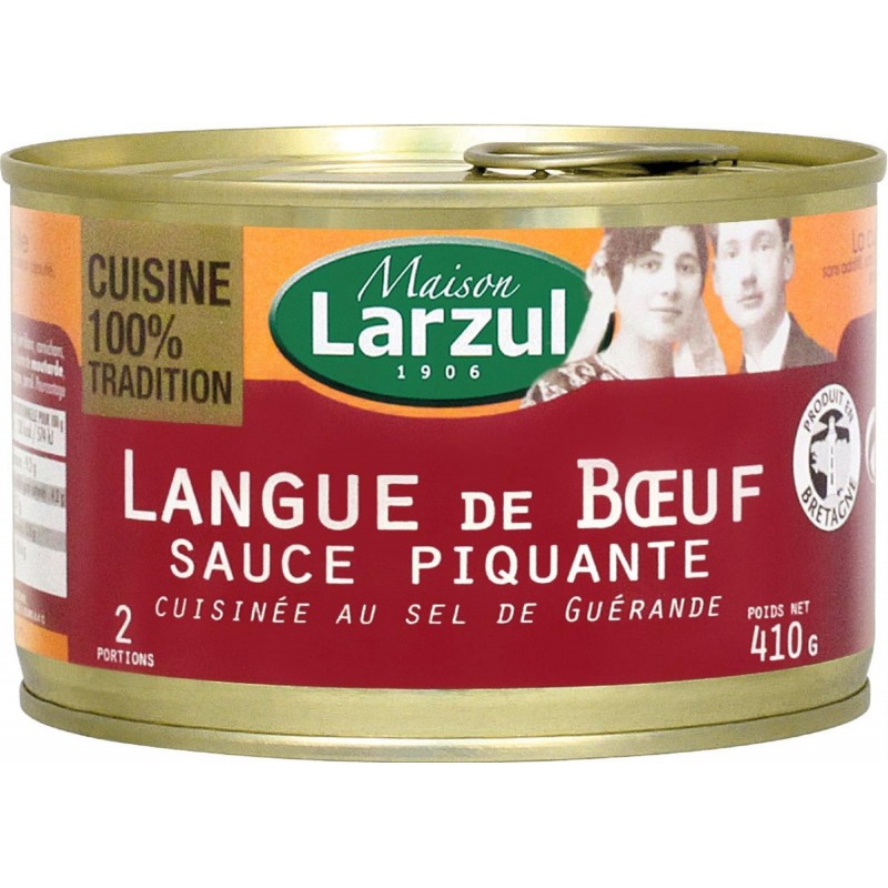 LARZUL Langue De Boeuf Sauce Piquante 410G - Marché Du Coin