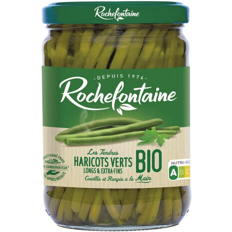 ROCHEFONTAINE Haricots Verts Bio Extra Fin 280G - Marché Du Coin