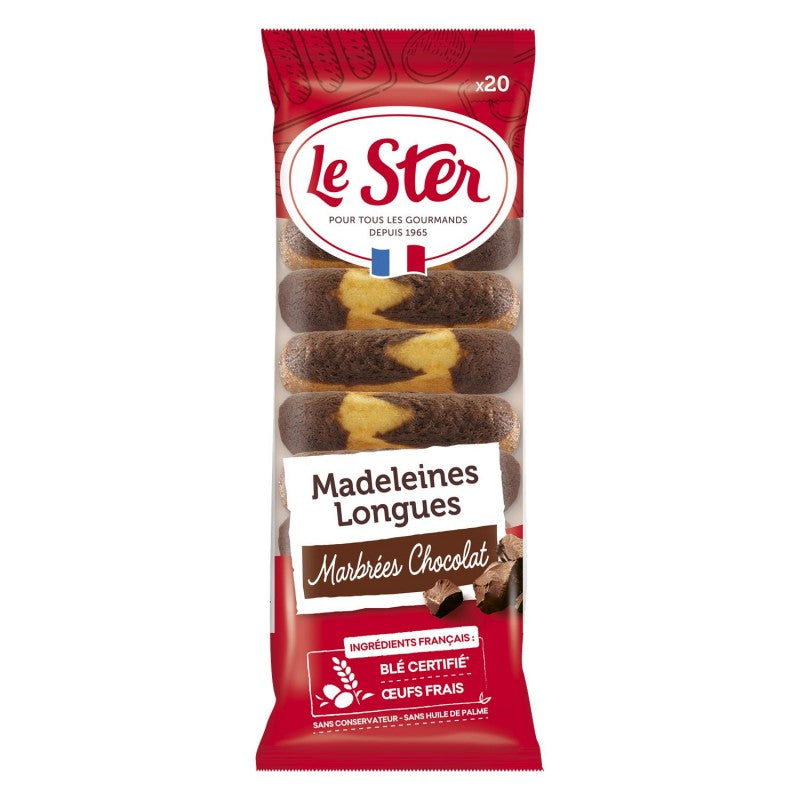 LE STER Le Pâtissier Madeleines Longues Au Chocolat 250G - Marché Du Coin