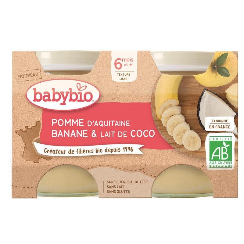 BABYBIO Pot Pomme D'Aquitaine Banane Coco 6 Mois 2X130G - Marché Du Coin