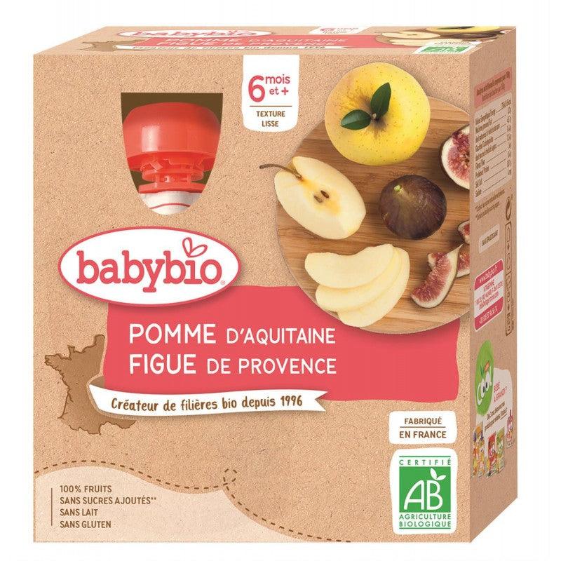 BABYBIO Gourde Pomme Figue De Provence 4X90G - Marché Du Coin