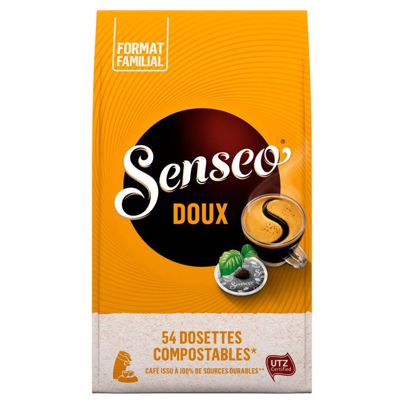 SENSEO Café 54 Dosettes Doux 375G - Marché Du Coin