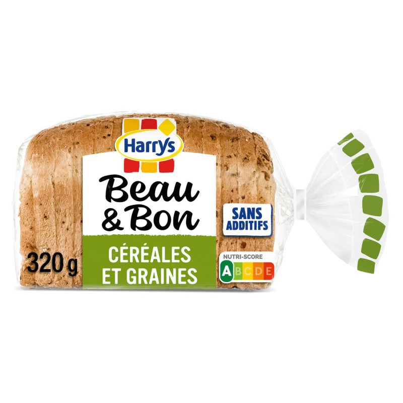 HARRY'S Beau & Bon Pain De Mie Farine De Blé Céréales & Graines 320G - Marché Du Coin