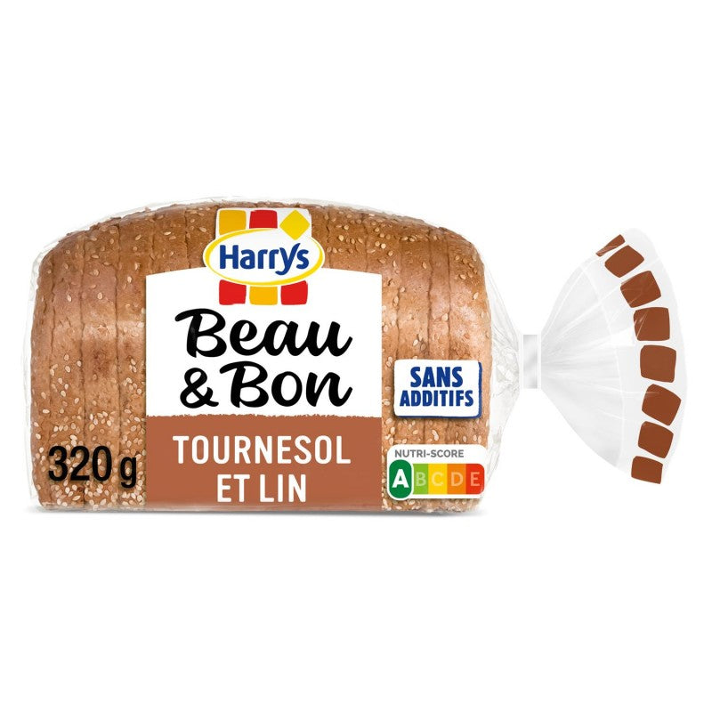 HARRY'S Beau & Bon Pain De Mie Complet Lin Tournesol 320G - Marché Du Coin