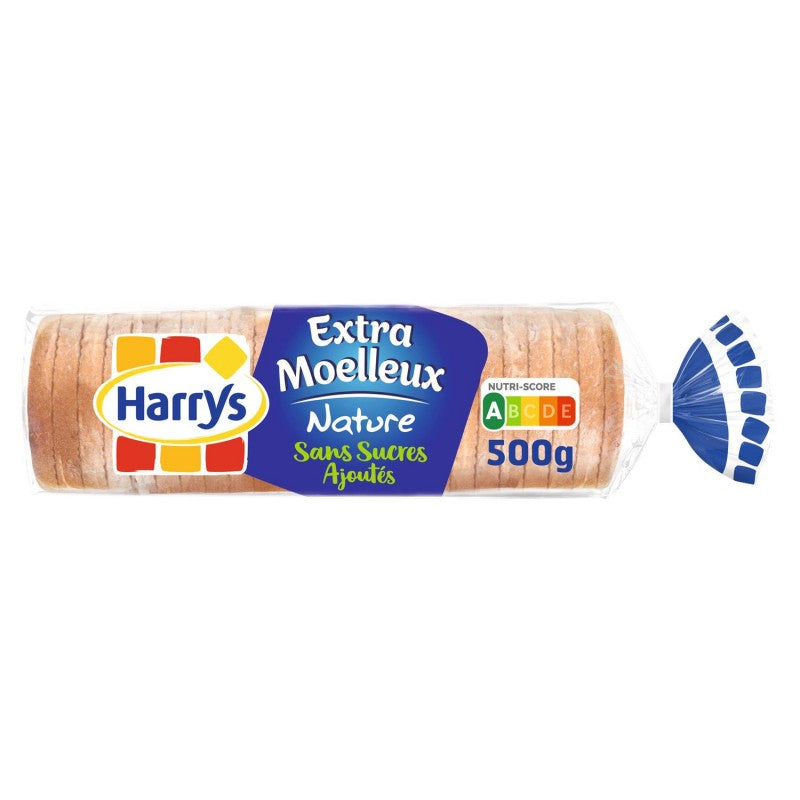 HARRY'S Pain De Mie Sans Sucres Ajoutés Extra Moelleux Nature 500G - Marché Du Coin