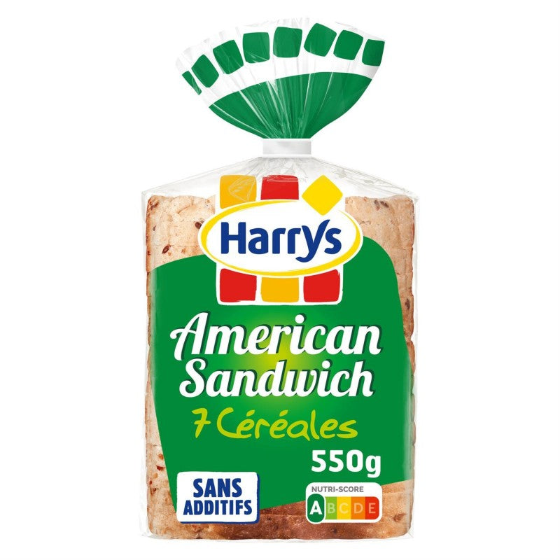 HARRY'S Pain De Mie American Sandwich 7 Céréales 550G - Marché Du Coin