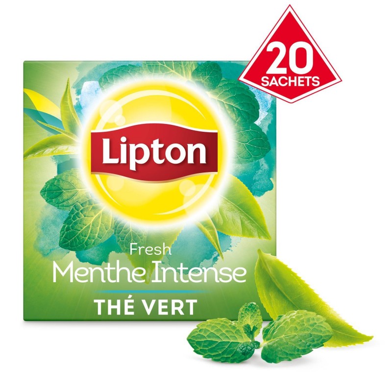 LIPTON Thé Vert Menthe Intense 30G - Marché Du Coin