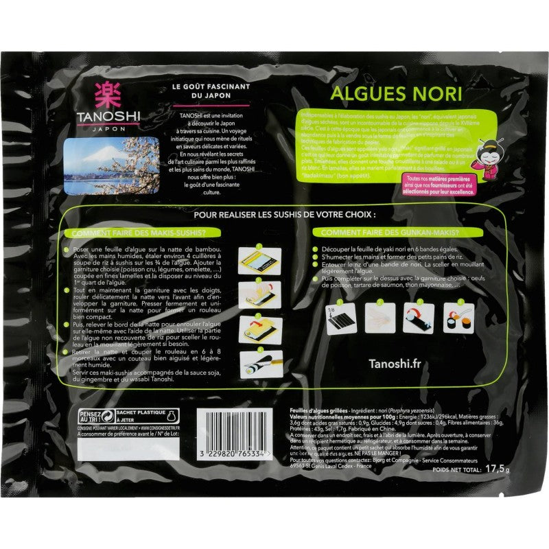 TANOSHI Algues Nori 18G - Marché Du Coin