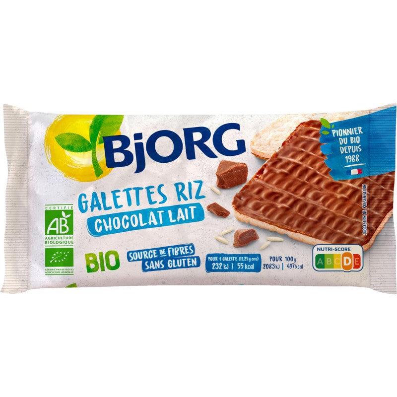 BJORG Fines Galettes De Riz Chocolat Au Lait Bio Sans Gluten 90G - Marché Du Coin