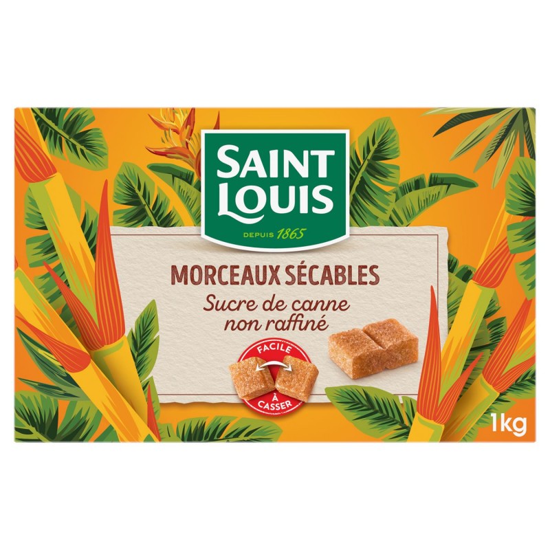 SAINT LOUIS Morceaux Sécables Sucre De Canne 1Kg - Marché Du Coin