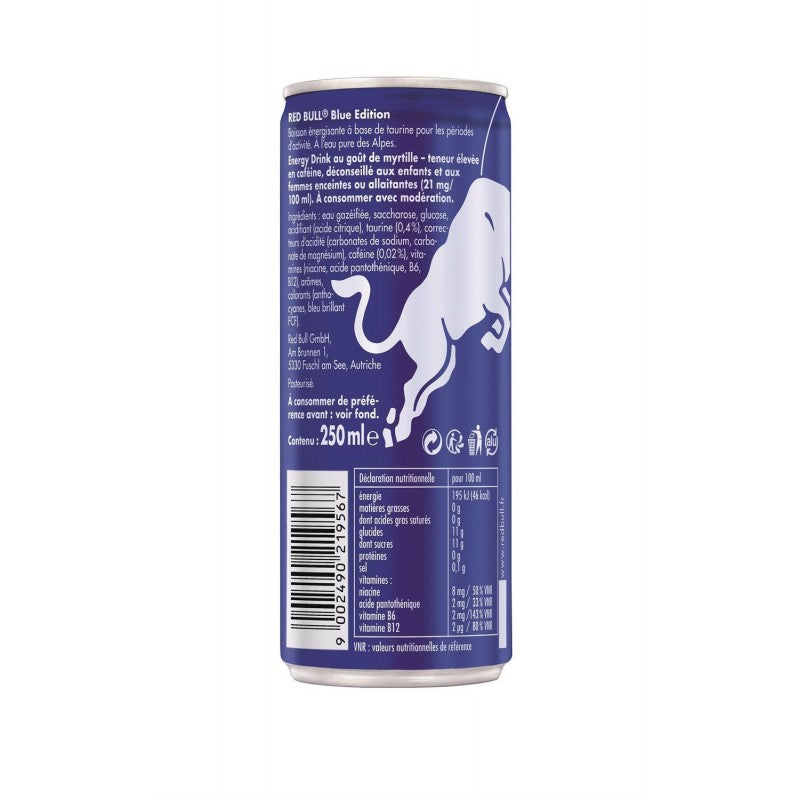 RED BULL Blue Edition 25 Cl - Marché Du Coin
