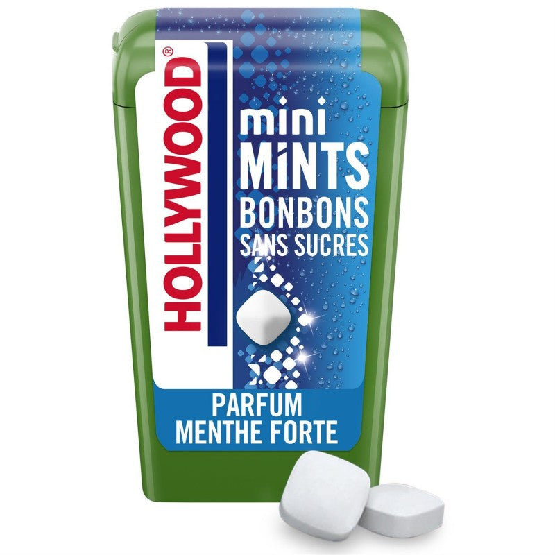 HOLLYWOOD Mini Mints Bonbon Sans Sucre Menthe Forte 12.5G - Marché Du Coin